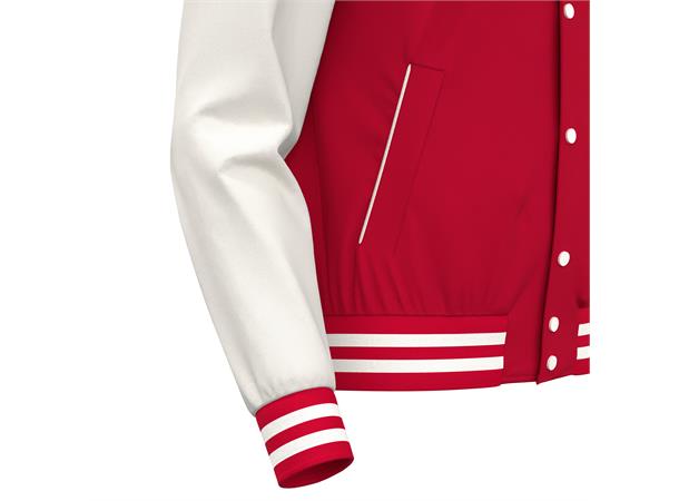 Fiddle varsity college RED/WHT 3XS Collegejakke - Unisex 